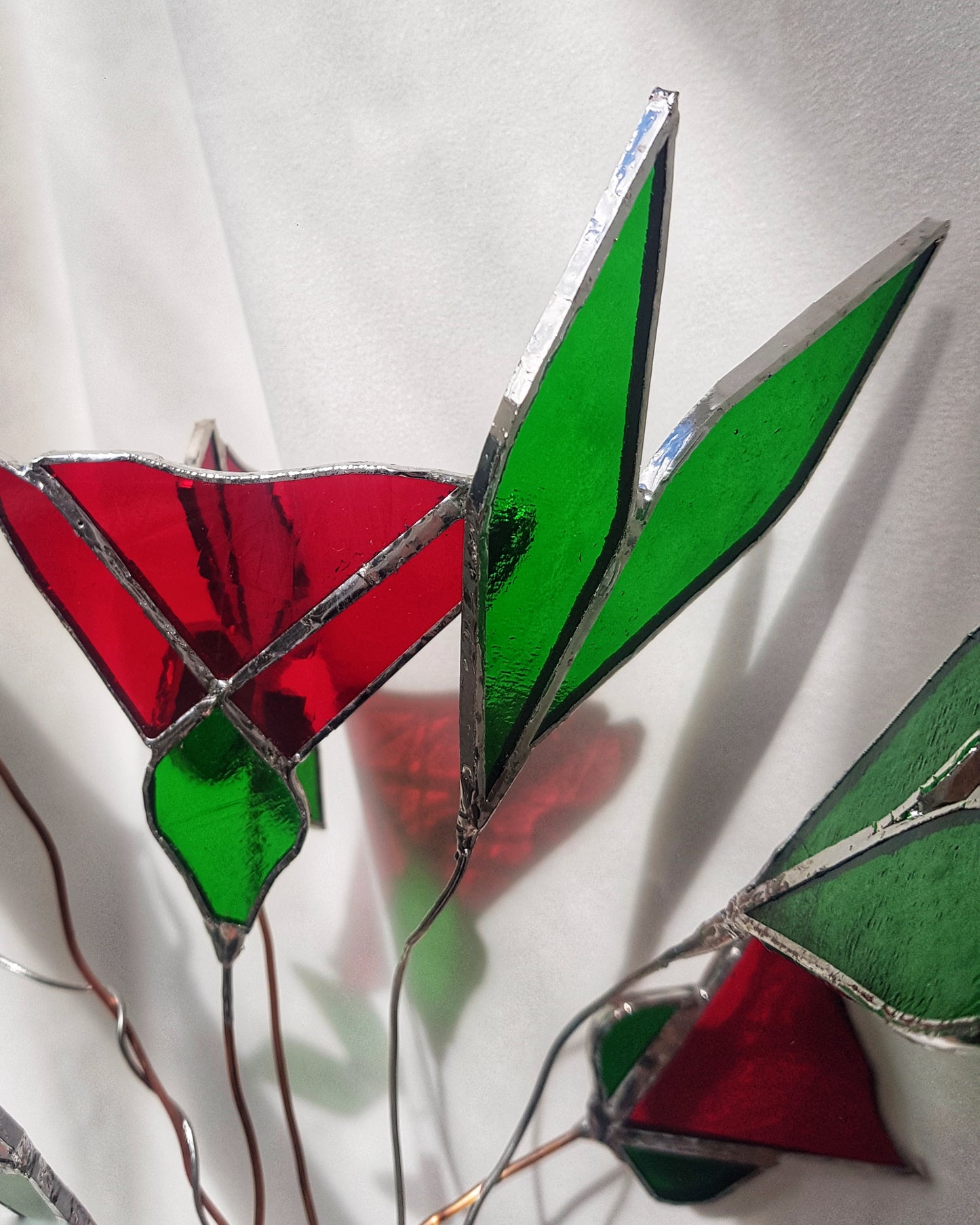 Stained Glass - Leaf stem , Large