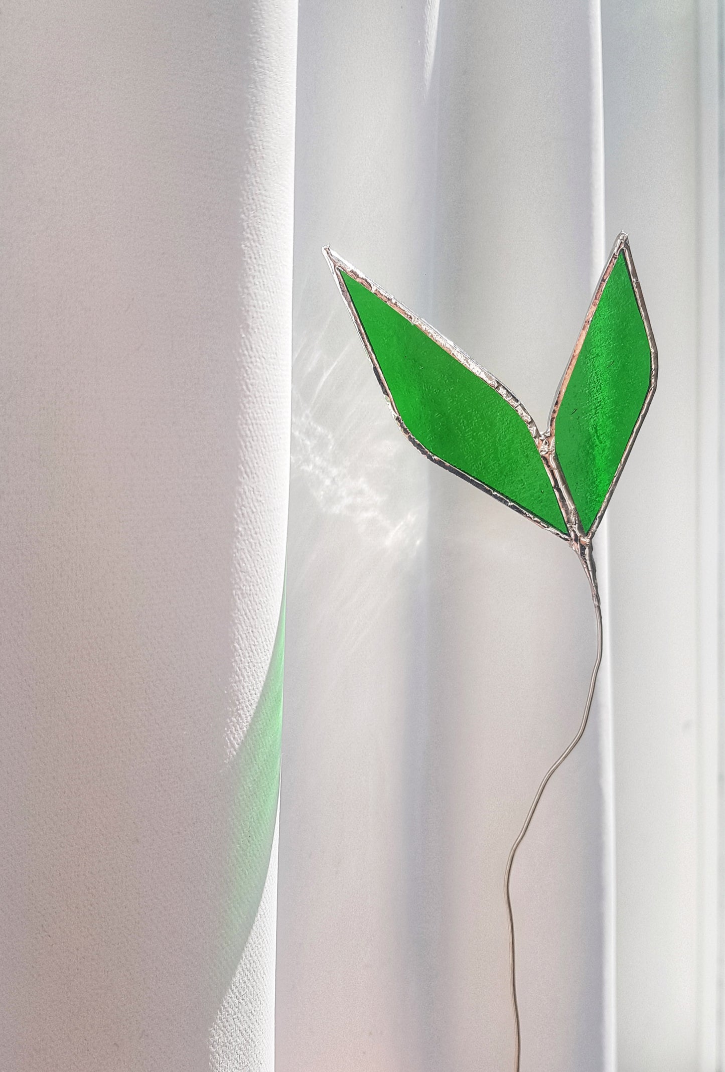 Stained Glass - Leaf stem , Large