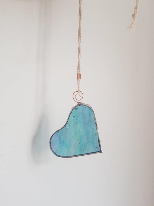 Stained Glass - Heart , Paua