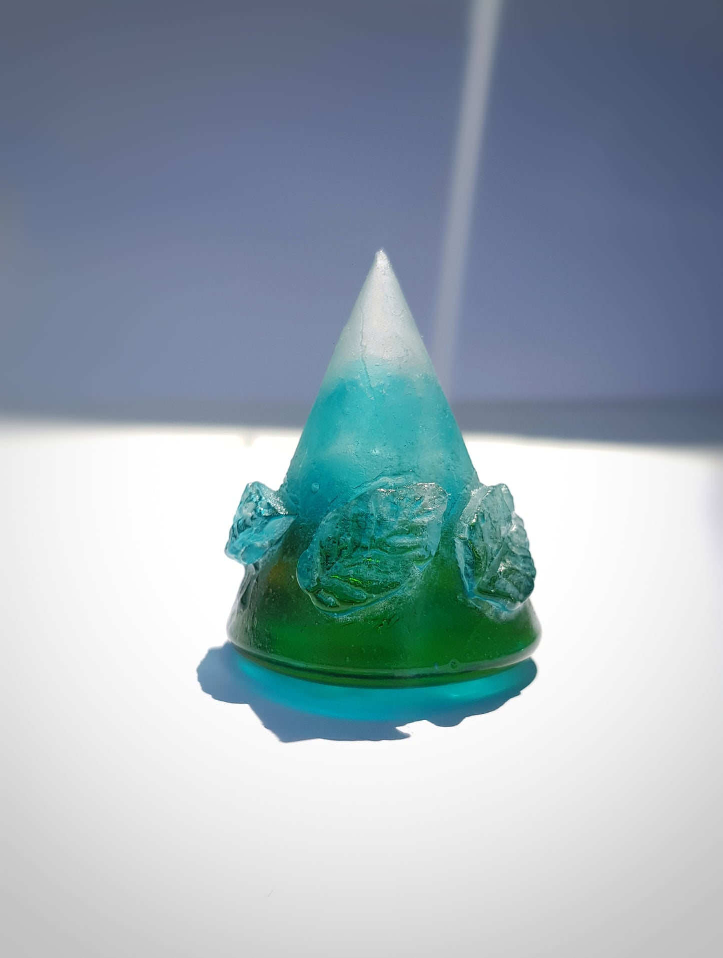 Cast glass - Ring holder , Leaf trail (limited one)